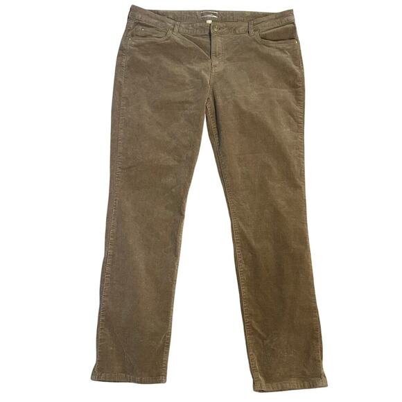 Kut from the Kloth catherine boyfriend fine wale corduroy tan jeans size 18 - Picture 1 of 6